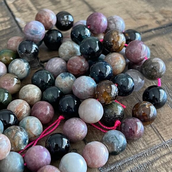 Watermelon Tourmaline Bead Strand - 4mm - Picture 2 of 3